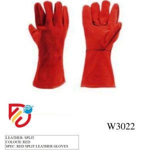 RED WELDING GLOVES